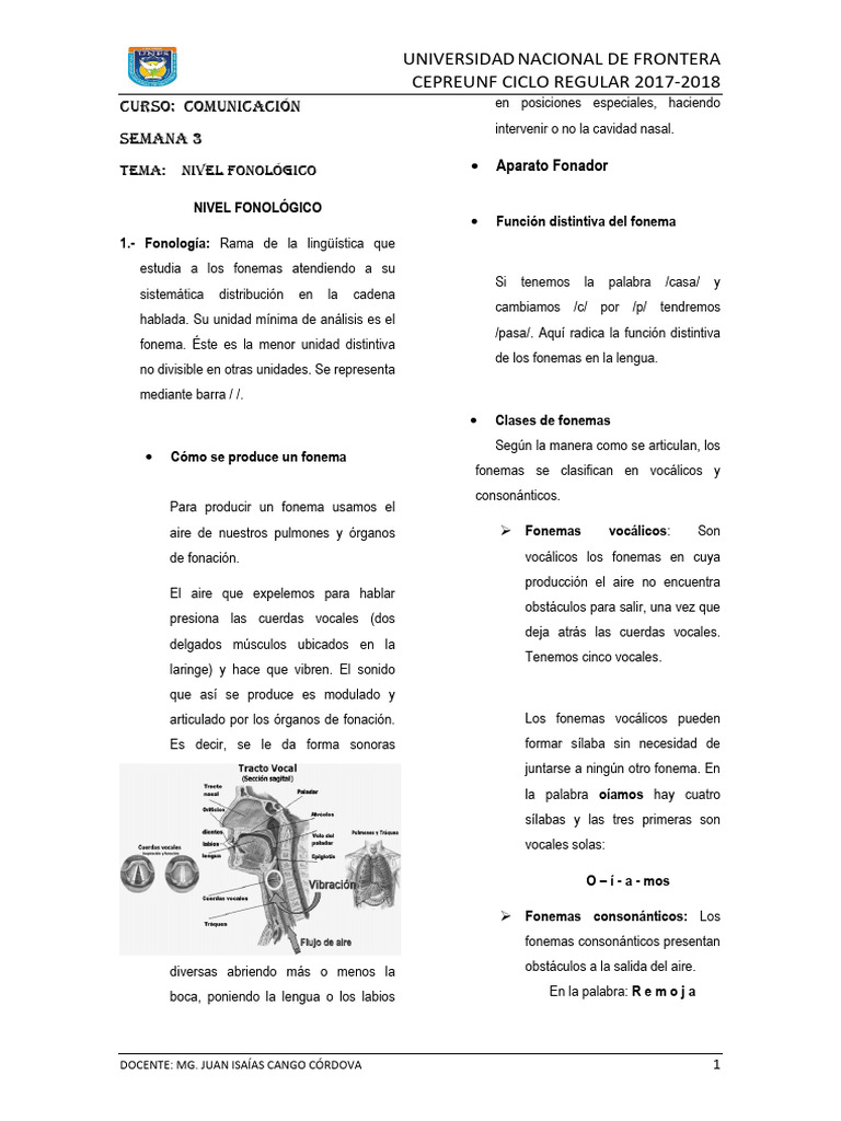 SEMANA 3-COMUNICACI#U00d3N IMPRIMIR 1-9 | PDF | Fonema | Vocal