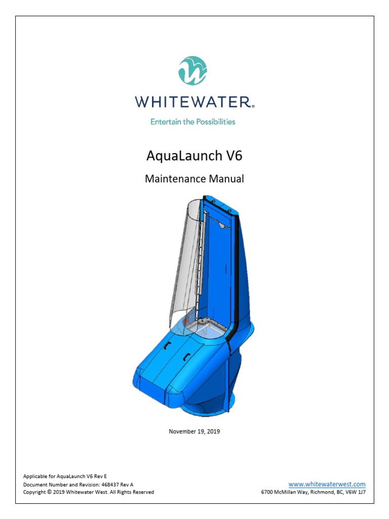 ユーザー Aqualaunch V6 Maintenance Manual | PDF | Door | Actuator