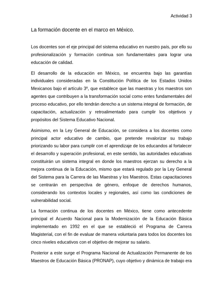 Formación Docente en México: Retos y Estrategias | PDF | Enseñando ...