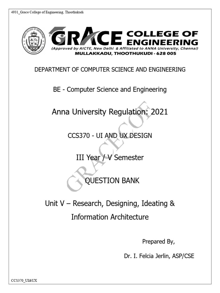 UI/UX Design Question Bank | PDF | Usability | Computing