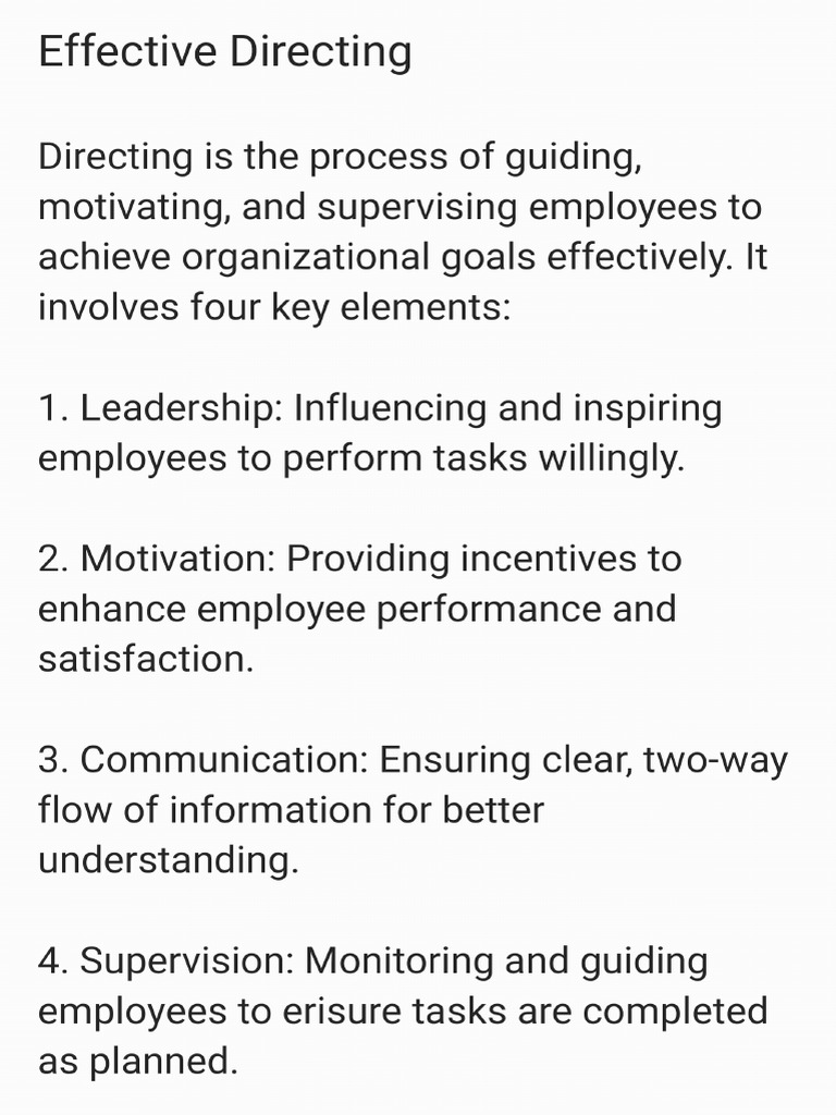 Principles of management _Directing | PDF