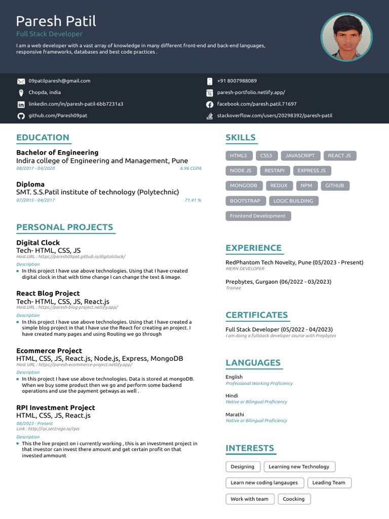 Paresh_Updated | PDF | Web Development | World Wide Web