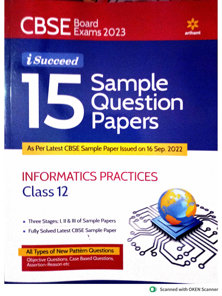 Arihant CBSE Class 12 Informatics Practices 15 Sample Paper 2023 230313 ...