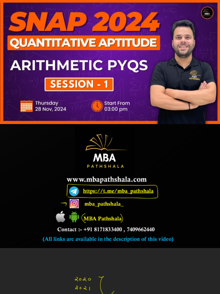SNAP ArithemticPYQs01ClassNotes | PDF
