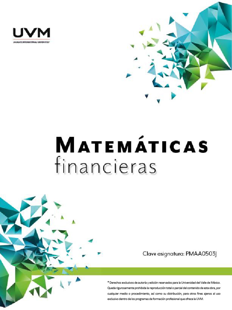 Matemáticas Financieras: Fundamentos y Aplicaciones | PDF | Finanzas ...