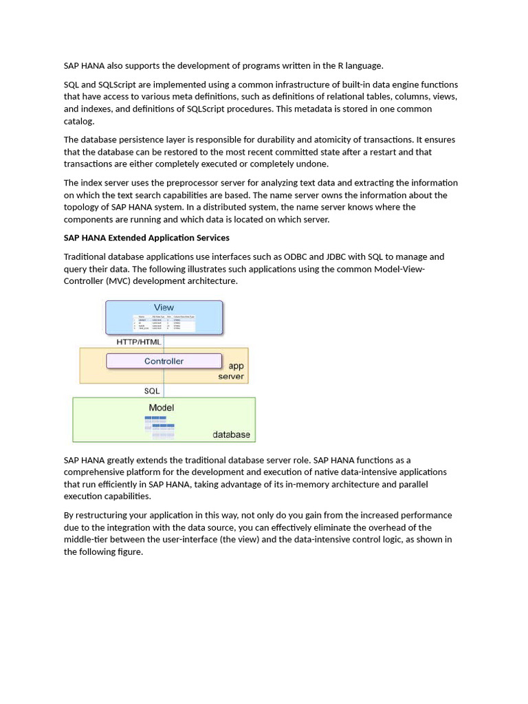 SAP HANA Extended Application Services Overview | PDF | Databases ...