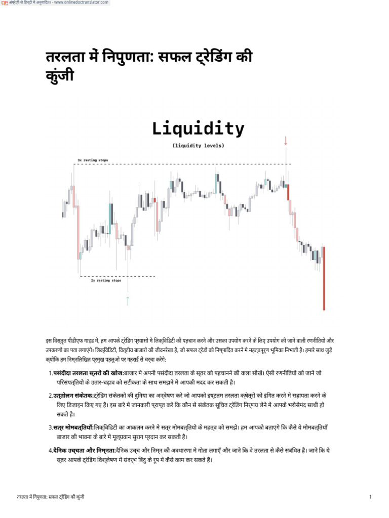 Mastering Liquidity Your Key To Successful Trading - En.hi | PDF