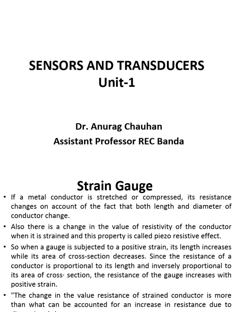Sensor & Transducer Unit 1 PDF 5 | PDF