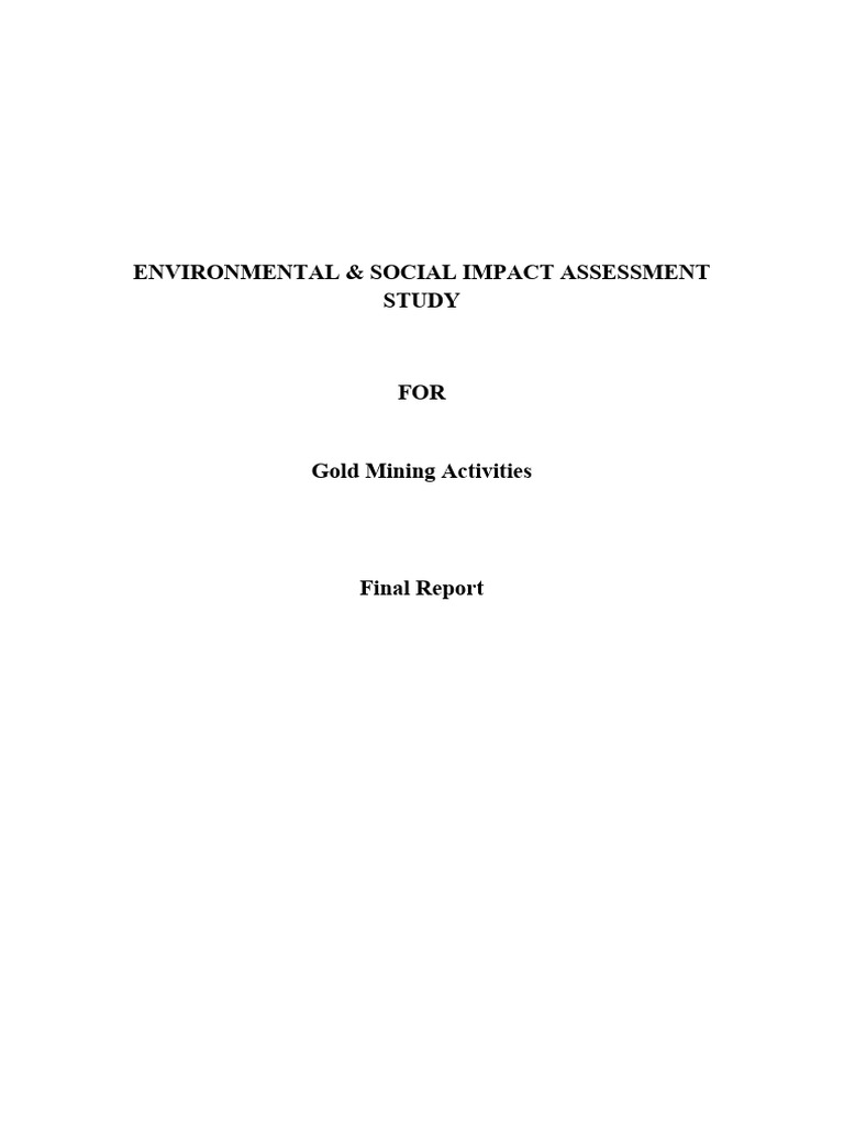 Environmental Impact of Gold Mining | PDF | Environmental Impact ...