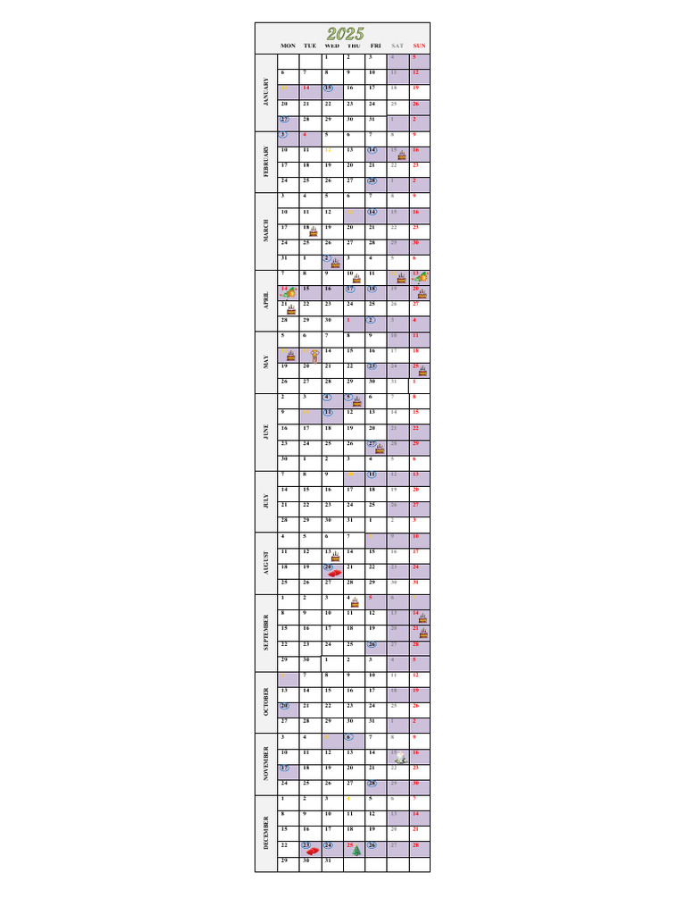 2025 CalendarSri Lanka PDF
