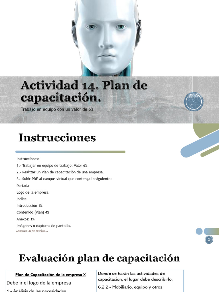 Actividad 14 Plan de Capacitacion 2023 | PDF | Business