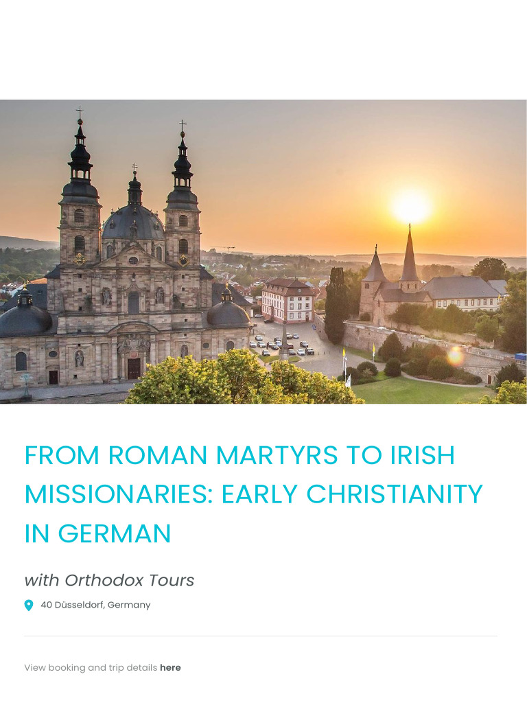 Christian Heritage Tour in Germany | PDF