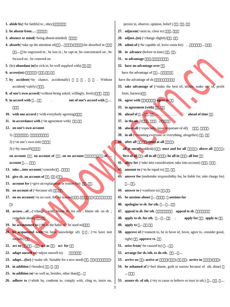 11 英语高频词汇完整版734个| PDF