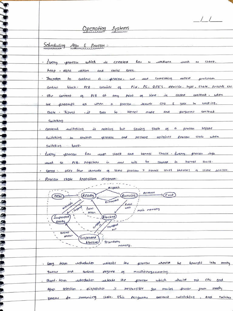 OS Short Notes | PDF