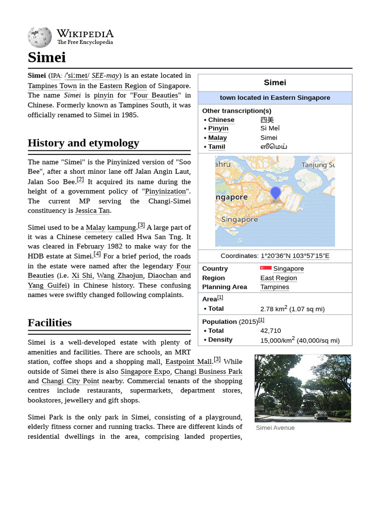 Simei | PDF | Singapore | World Politics