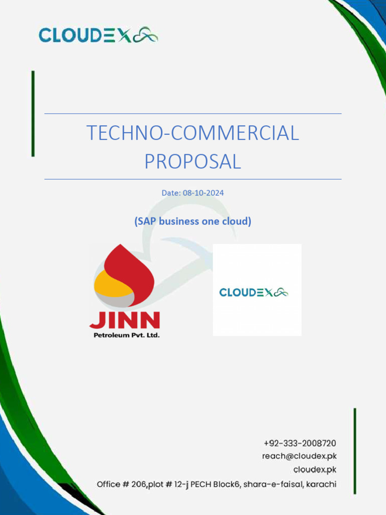 CloudEx SAP Business One Proposal | PDF | Cloud Computing | Software As ...