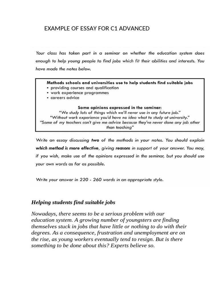 Example of Essay For c1 Advanced | PDF