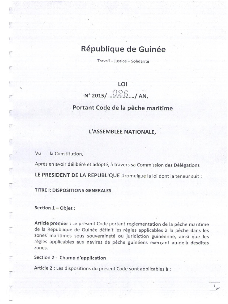 Code de La Pche Maritime-2015 | PDF