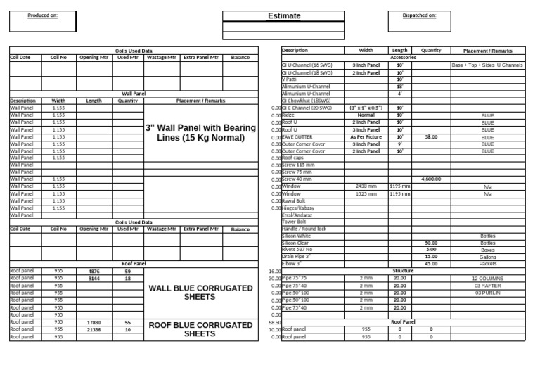 Estimate Irfan SB | PDF