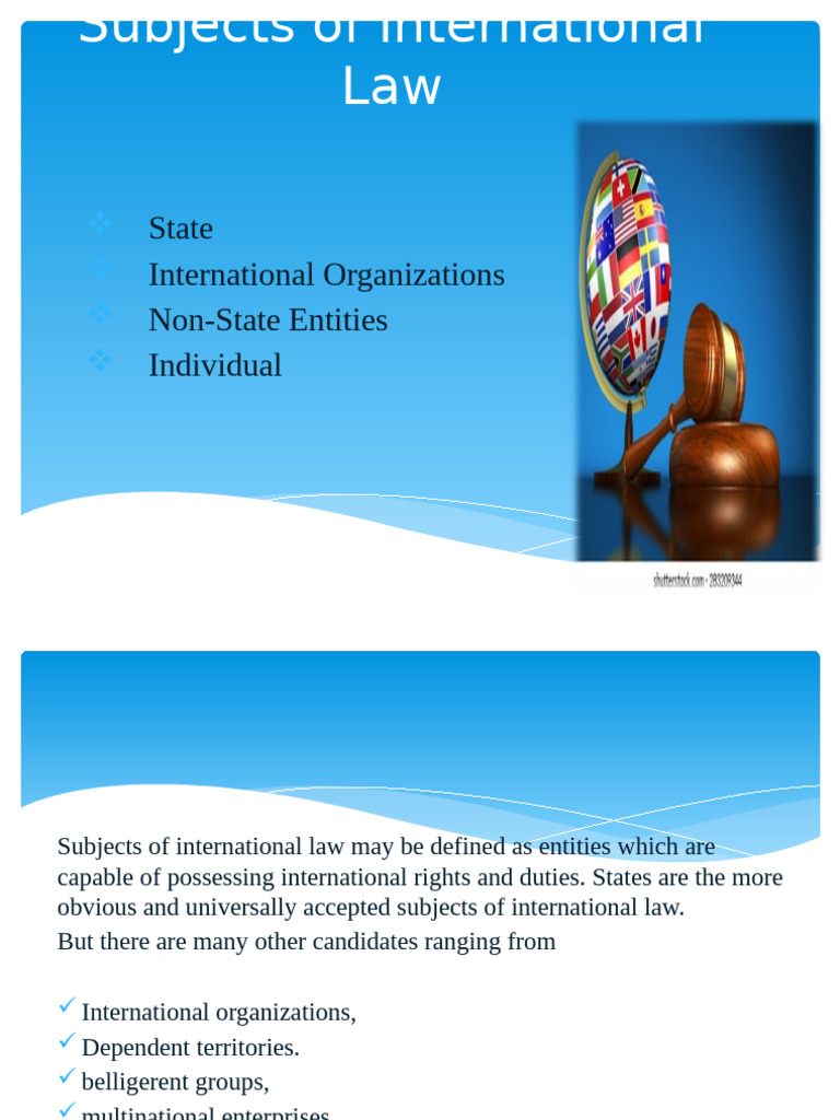 Subjects of International Law Explained | PDF | International Law ...