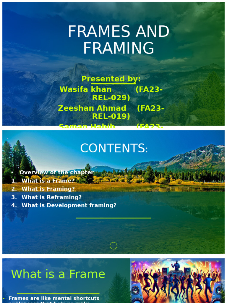 Understanding Frames and Framing Concepts | PDF