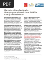 Fact Sheet_Drug Testing for Public Benefits and TANF