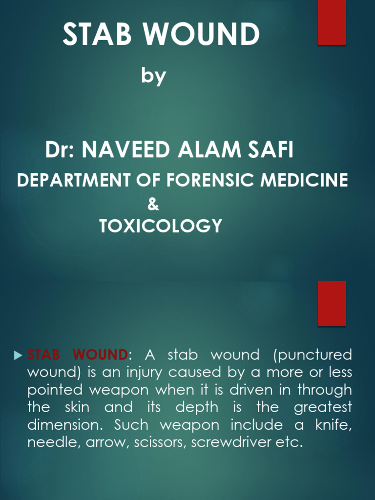 Understanding Stab Wounds in Forensics | PDF | Wound | Knife