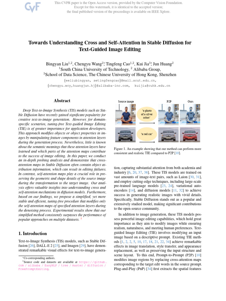 Stable Diffusion: Cross vs. Self-Attention | PDF | Attention ...