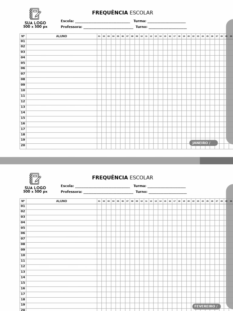 Controle de Frequência Escolar 2025 | PDF