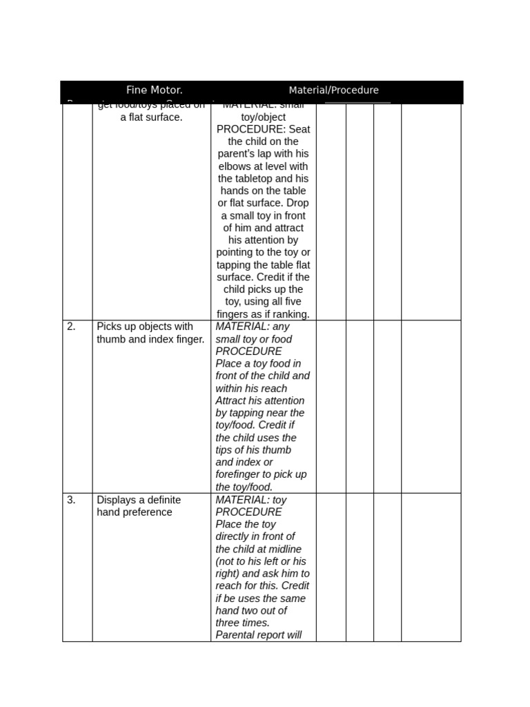 Fine Motor | PDF | Hand | Finger