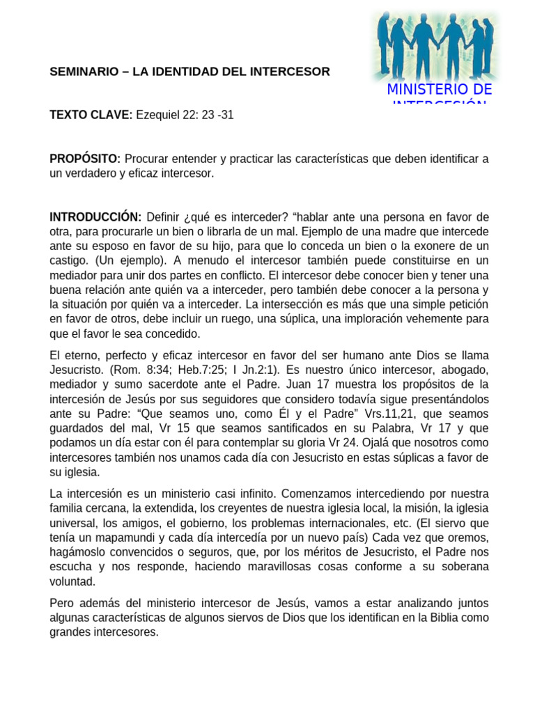Características del Intercesor Eficaz | PDF | Intercesión