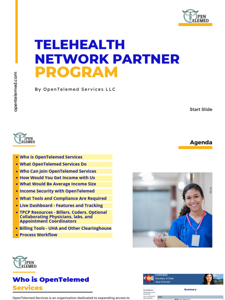 OpenTelemed Services Overview | PDF | Health Care | Health Professional