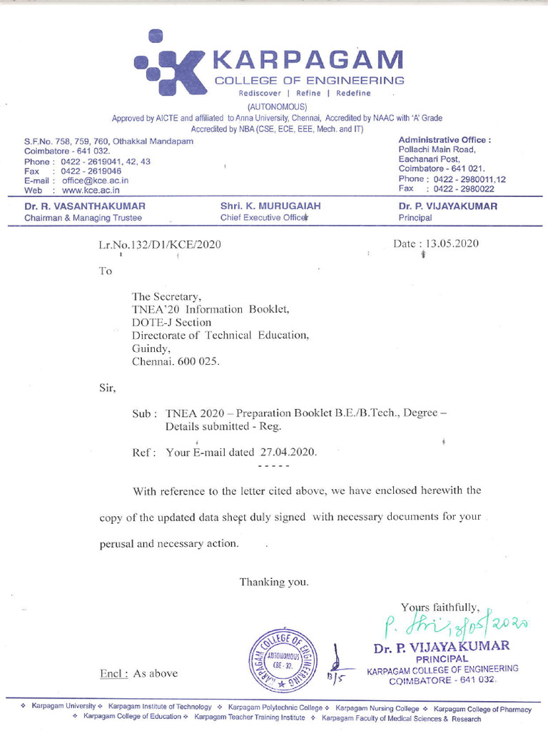 TNEA2020 BE Btech Booklet Info | PDF | Career And Technical Education ...