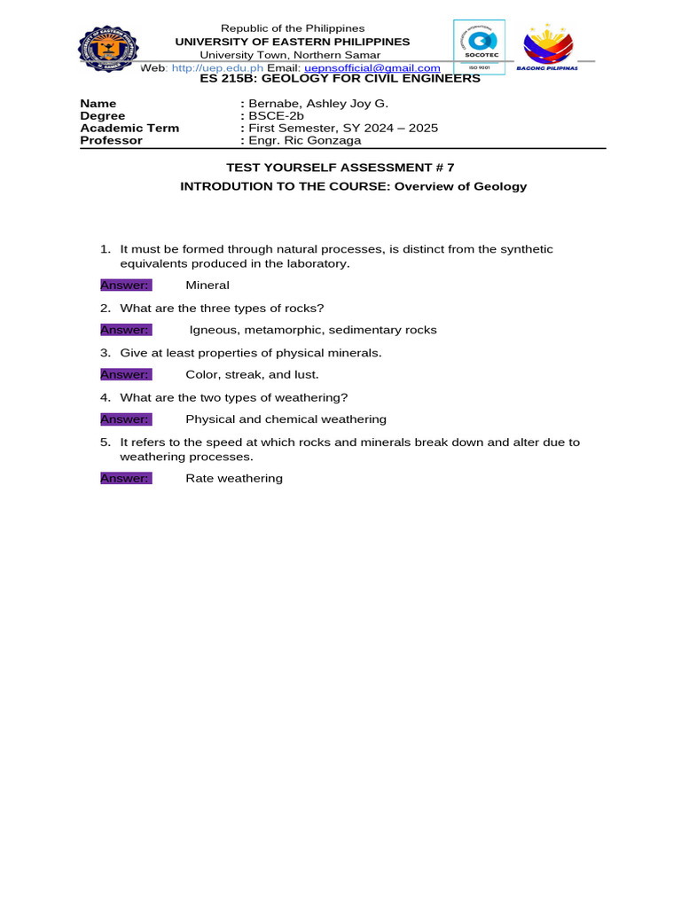 Geology Basics for Civil Engineers | PDF