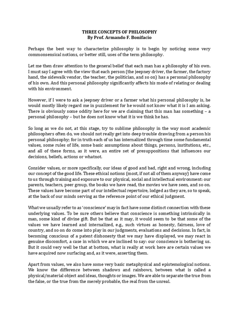 Understanding Personal Philosophy Concepts | PDF | Epistemology | Knowledge