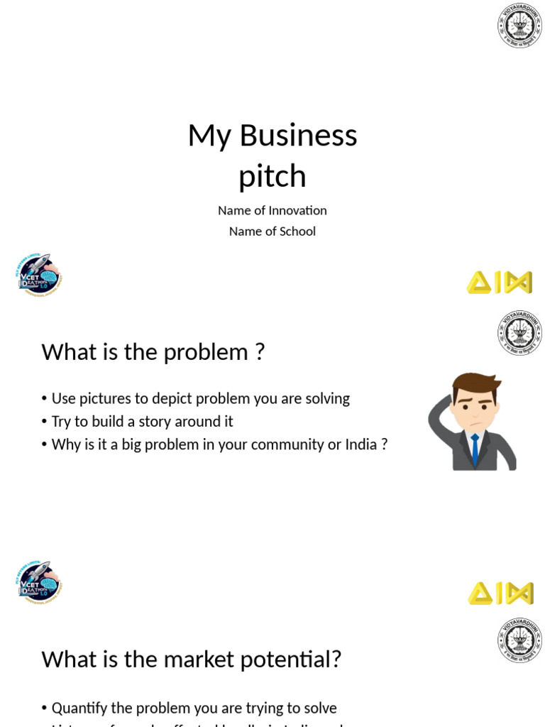 Business Pitch Guide for Innovations | PDF | Innovation | Prototype