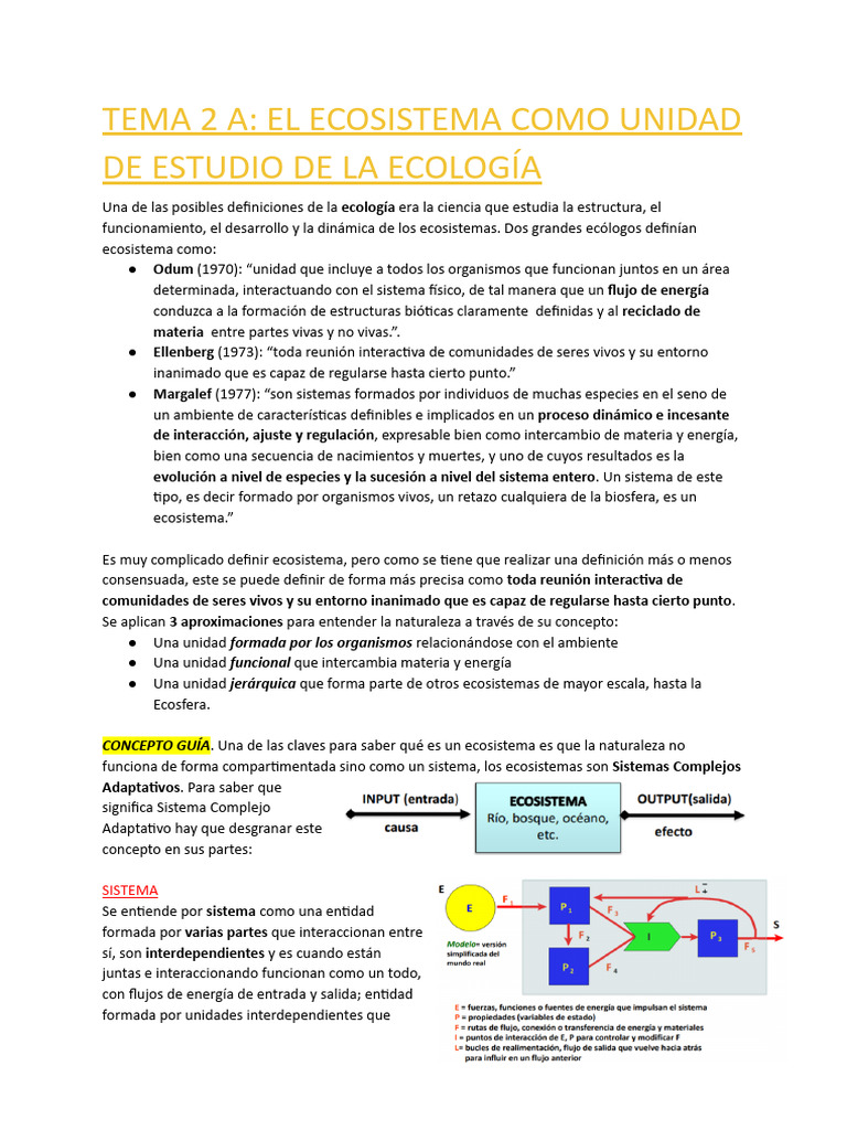 Tema 2. El Ecosistema Como Unidad de Estudio de La Ecología ...