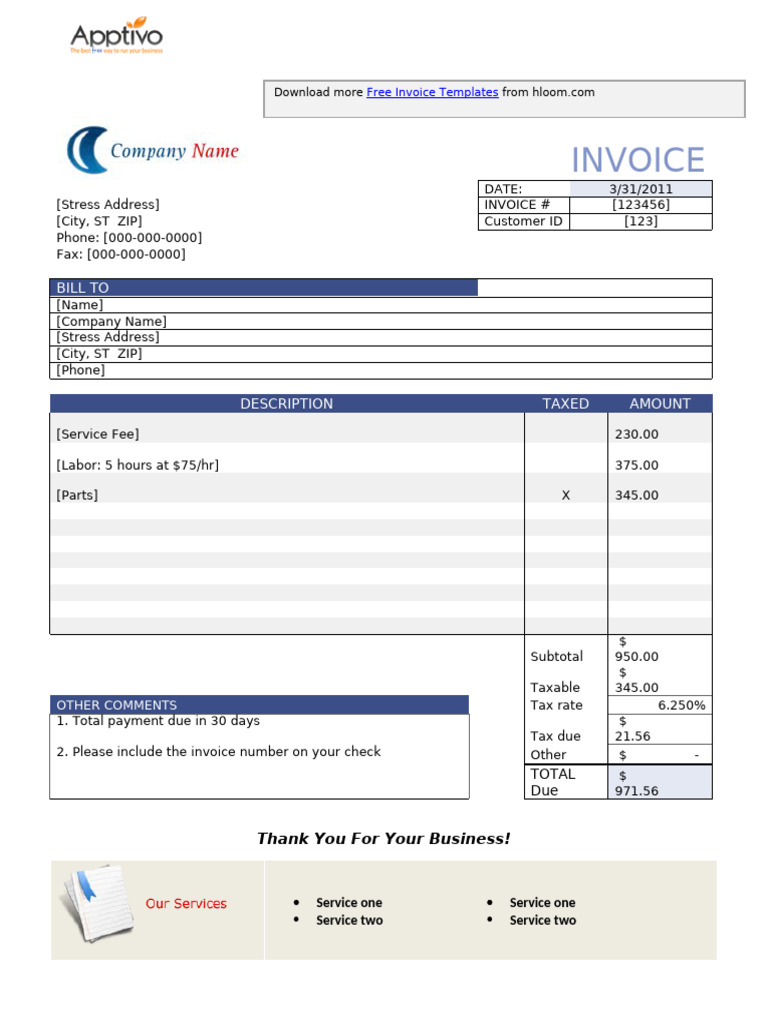 Word-Invoice-Template-example | PDF