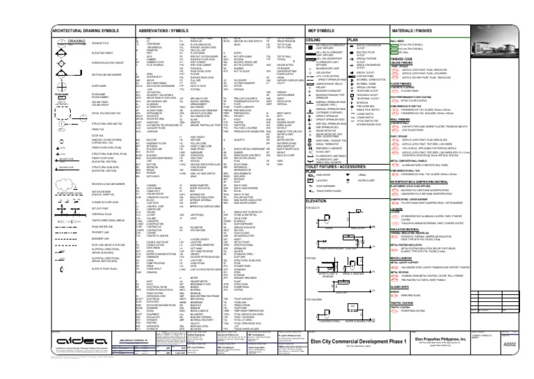 A0002 Legends, Symbols - Abbrev. | PDF | Wall | Building Insulation