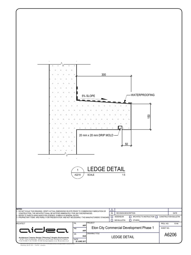 Ledge Detail and Construction Guide | PDF