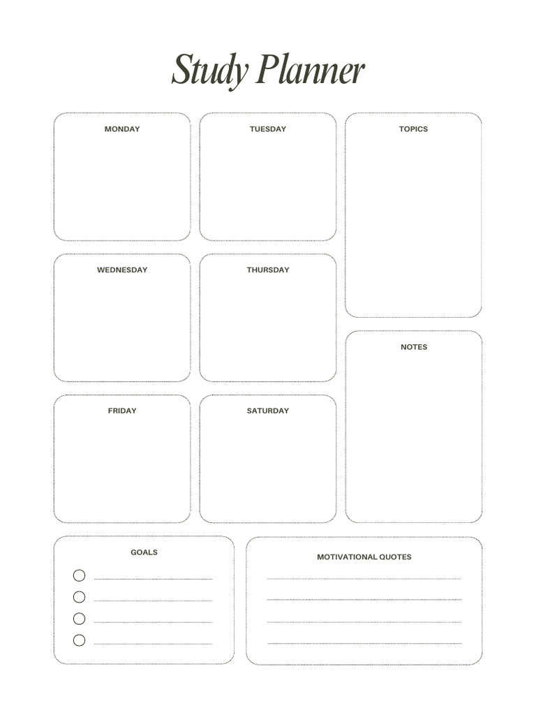 Daily Study Planner | PDF