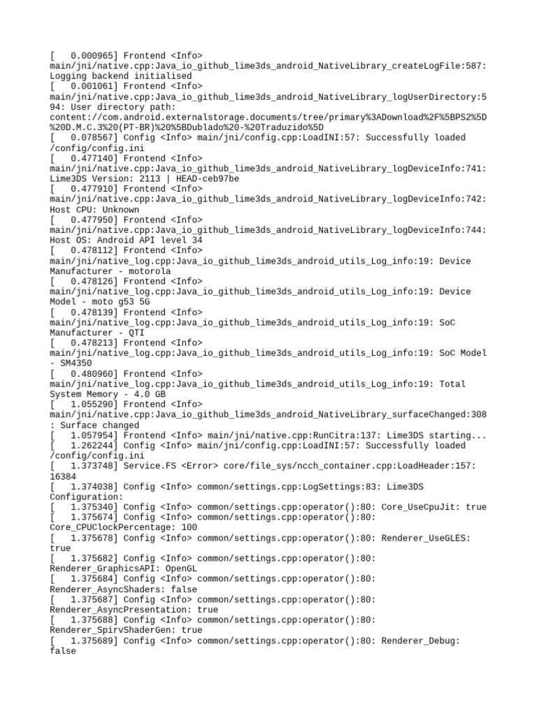 Lime3DS Android Logging Details | PDF | The Legend Of Zelda | Software