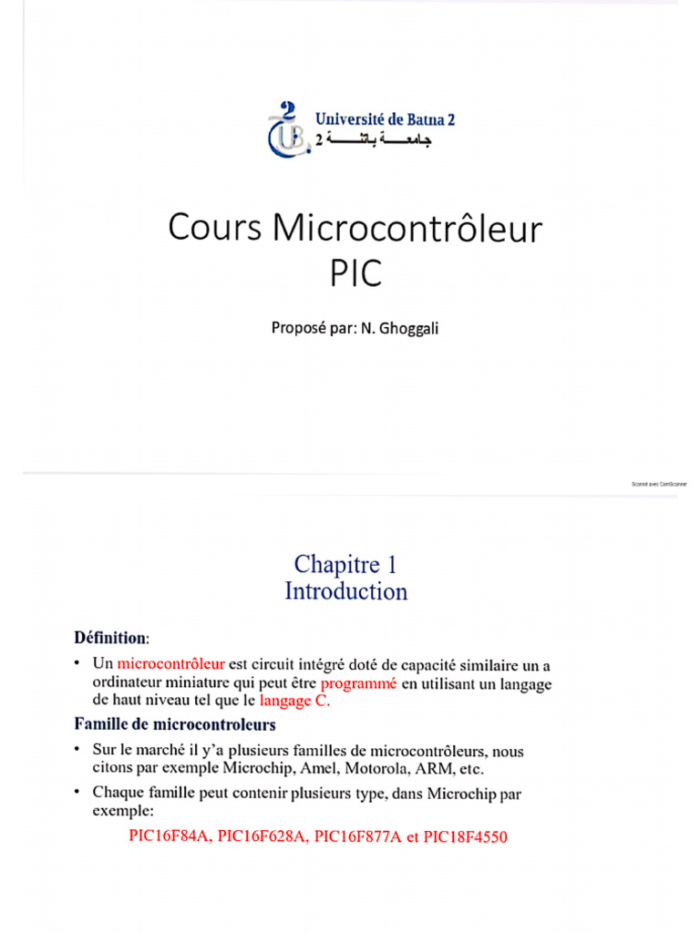 Microcontrôleur | PDF