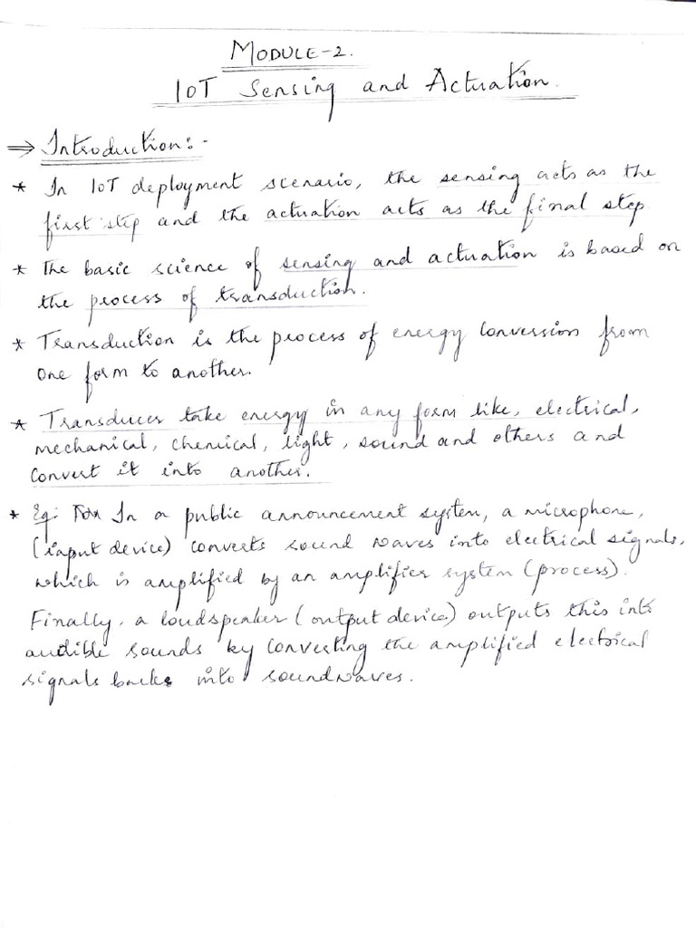 IoT Notes Nodule 2 | PDF