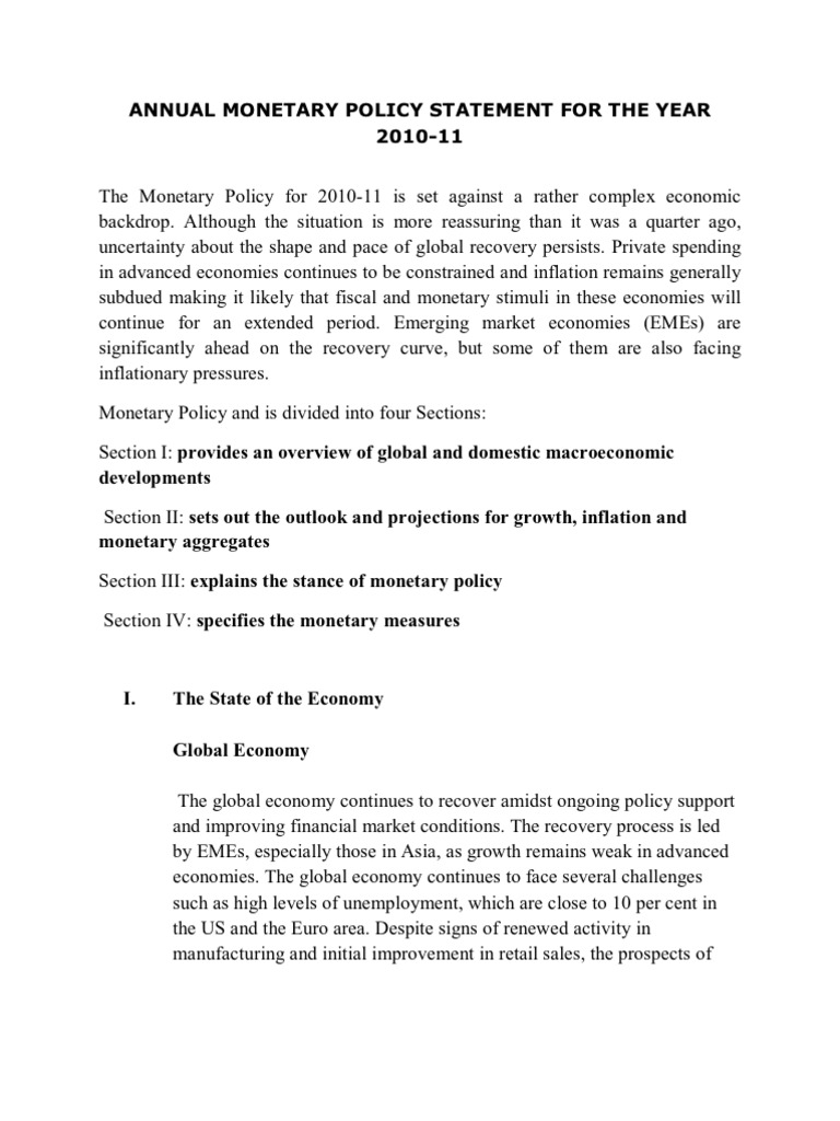 Monetary Policy | PDF | Inflation | Monetary Policy
