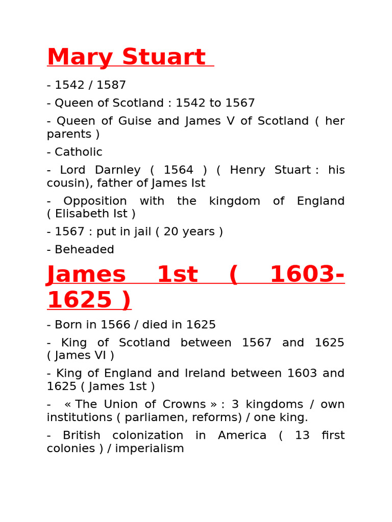Mary Stuart | PDF | Kingdom Of England | Monarchy Of The United Kingdom