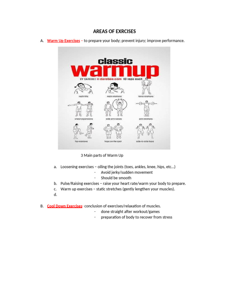 Areas of Exercises | PDF