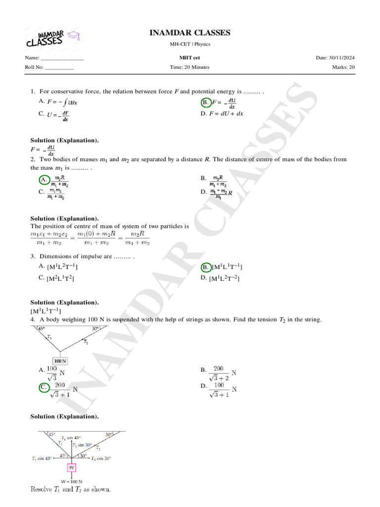 Laws of Motion | PDF | Force | Mass