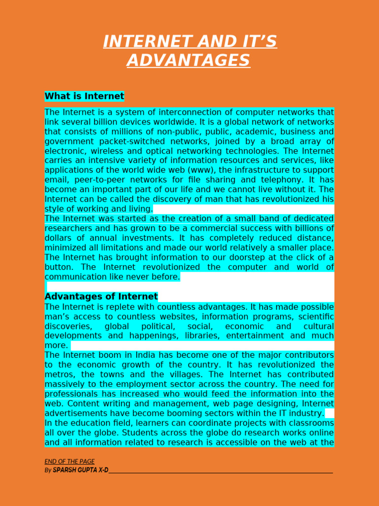 What Is Internet Class 7 Computer