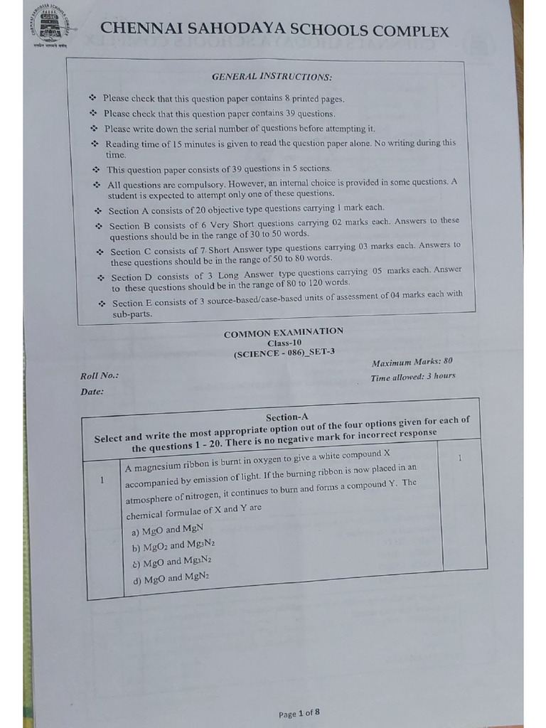 CSSC Science Set 3 | PDF